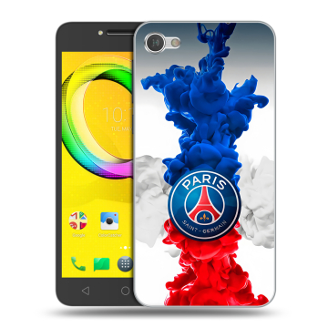 Силиконовый чехол на Alcatel A5 LED с принтом PSG ПСЖ Силиконовый чехол на Alcatel A5 LED с принтом PSG ПСЖ