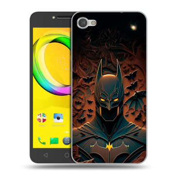 Силиконовый чехол на Alcatel A5 LED с принтом Batman Бэтмен Силиконовый чехол на Alcatel A5 LED с принтом Batman Бэтмен