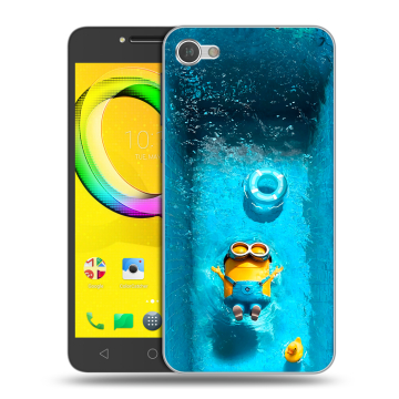 Силиконовый чехол на Alcatel A5 LED с принтом Миньоны