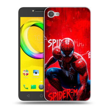 Силиконовый чехол на Alcatel A5 LED с принтом Spiderman Человек паук