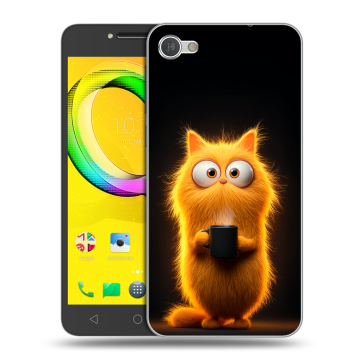 Силиконовый чехол на Alcatel A5 LED с принтом Смешной кот Силиконовый чехол на Alcatel A5 LED с принтом Смешной кот
