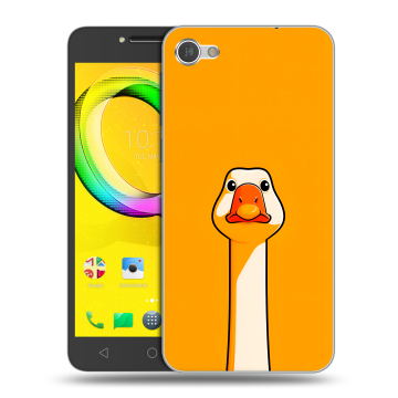 Силиконовый чехол на Alcatel A5 LED с принтом Смешная утка Силиконовый чехол на Alcatel A5 LED с принтом Смешная утка