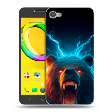 Силиконовый чехол на Alcatel A5 LED с принтом Медведь Силиконовый чехол на Alcatel A5 LED с принтом Медведь