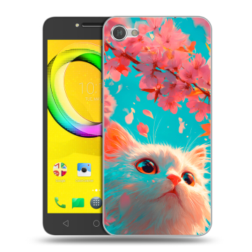Силиконовый чехол на Alcatel A5 LED с принтом Красивый кот Силиконовый чехол на Alcatel A5 LED с принтом Красивый кот