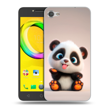 Силиконовый чехол на Alcatel A5 LED с принтом милая панда Силиконовый чехол на Alcatel A5 LED с принтом милая панда
