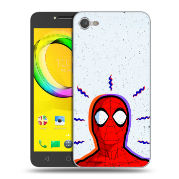 Силиконовый чехол на Alcatel A5 LED с принтом Spiderman Человек паук Силиконовый чехол на Alcatel A5 LED с принтом Spiderman Человек паук