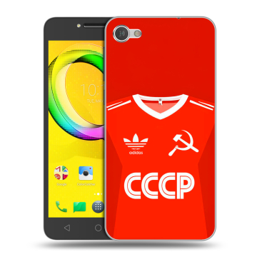 Силиконовый чехол на Alcatel A5 LED с принтом Флаг Герб СССР Силиконовый чехол на Alcatel A5 LED с принтом Флаг Герб СССР