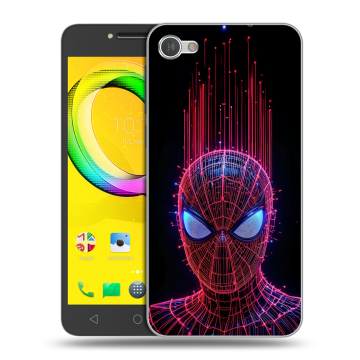 Силиконовый чехол на Alcatel A5 LED с принтом Spiderman Человек паук Силиконовый чехол на Alcatel A5 LED с принтом Spiderman Человек паук