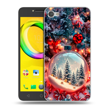 Силиконовый чехол на Alcatel A5 LED с принтом Новый год Силиконовый чехол на Alcatel A5 LED с принтом Новый год