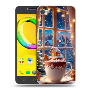Силиконовый чехол на Alcatel A5 LED с принтом Новый год Силиконовый чехол на Alcatel A5 LED с принтом Новый год