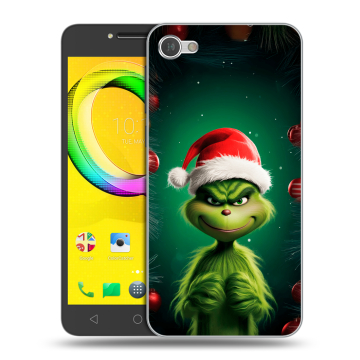 Силиконовый чехол на Alcatel A5 LED с принтом Гринч Новый год Рождество Силиконовый чехол на Alcatel A5 LED с принтом Гринч Новый год Рождество