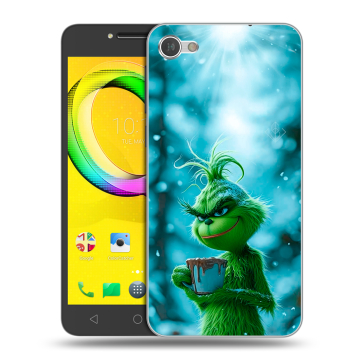 Силиконовый чехол на Alcatel A5 LED с принтом Новый год гринч Силиконовый чехол на Alcatel A5 LED с принтом Новый год гринч