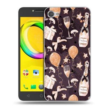 Силиконовый чехол на Alcatel A5 LED с принтом Новый год Силиконовый чехол на Alcatel A5 LED с принтом Новый год