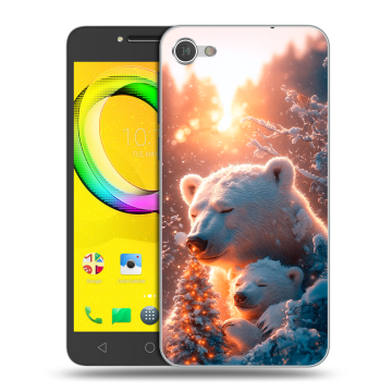 Силиконовый чехол на Alcatel A5 LED с принтом Новый год Силиконовый чехол на Alcatel A5 LED с принтом Новый год