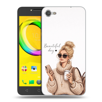 Силиконовый чехол на Alcatel A5 LED с принтом женский Силиконовый чехол на Alcatel A5 LED с принтом женский