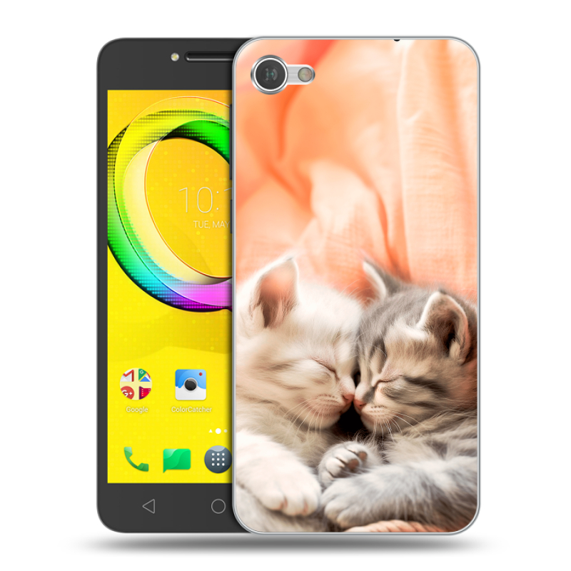 Силиконовый чехол на Alcatel A5 LED с принтом Котята Силиконовый чехол на Alcatel A5 LED с принтом Котята