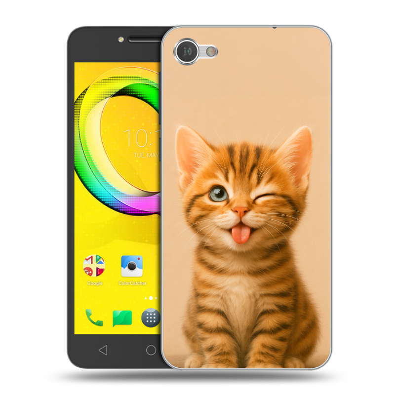 Силиконовый чехол на Alcatel A5 LED с принтом котенок Силиконовый чехол на Alcatel A5 LED с принтом котенок
