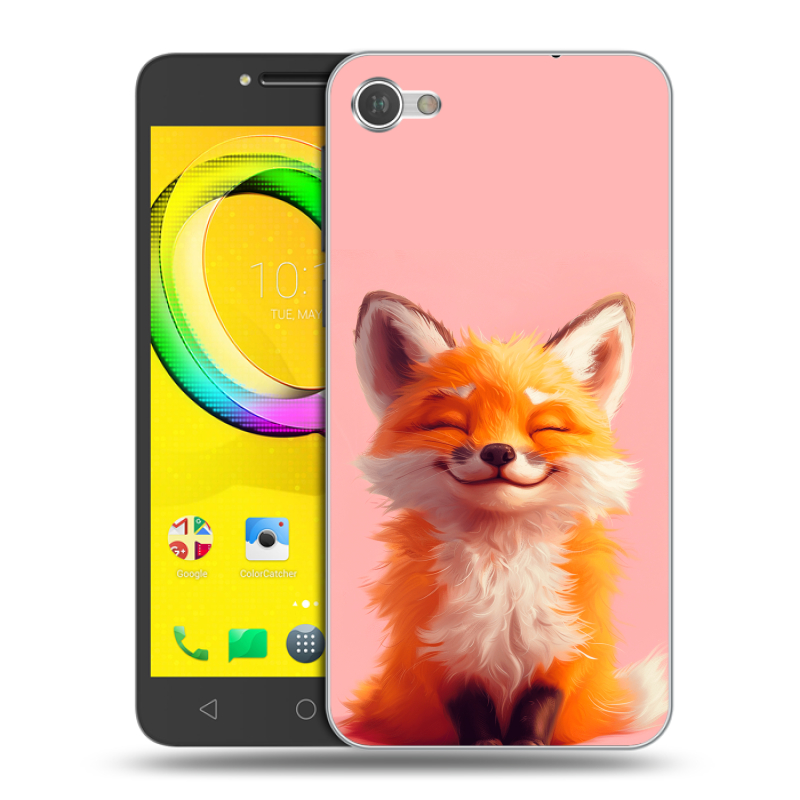 Силиконовый чехол на Alcatel A5 LED с принтом милая лиса Силиконовый чехол на Alcatel A5 LED с принтом милая лиса