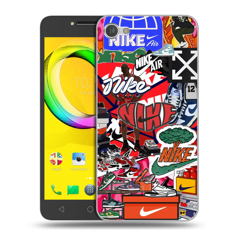 Силиконовый чехол на Alcatel A5 LED с принтом Найк Nike яркий Силиконовый чехол на Alcatel A5 LED с принтом Найк Nike яркий