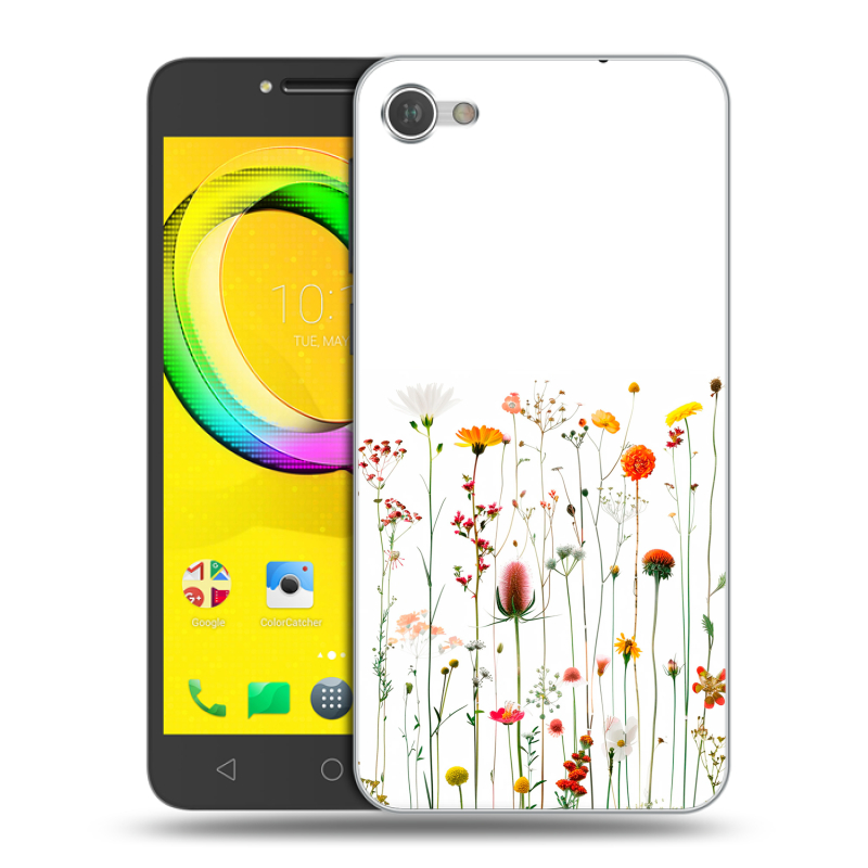 Силиконовый чехол на Alcatel A5 LED с принтом цветы Силиконовый чехол на Alcatel A5 LED с принтом цветы