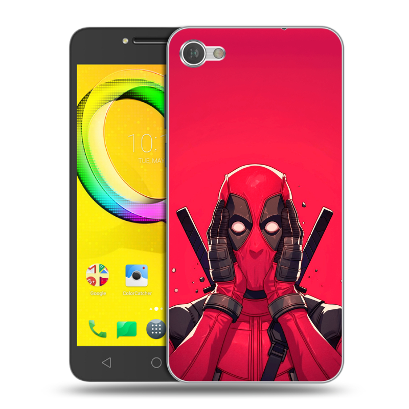 Силиконовый чехол на Alcatel A5 LED с принтом Дедпул Deadpool Силиконовый чехол на Alcatel A5 LED с принтом Дедпул Deadpool