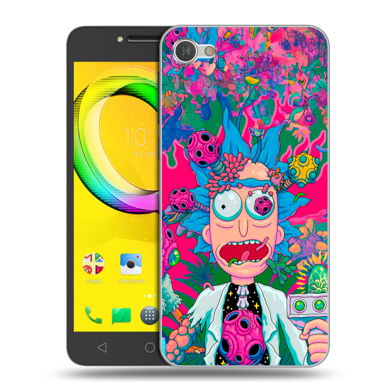 Силиконовый чехол на Alcatel A5 LED с принтом Рик и Морти Rick Morty Силиконовый чехол на Alcatel A5 LED с принтом Рик и Морти Rick Morty