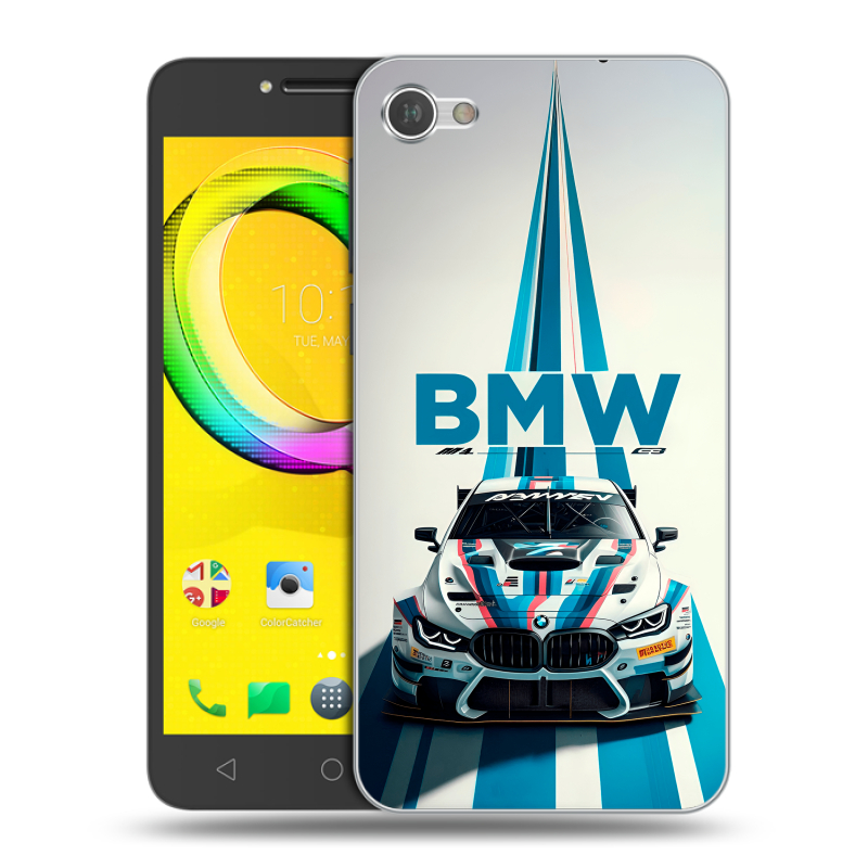 Силиконовый чехол на Alcatel A5 LED с принтом БМВ BMW Силиконовый чехол на Alcatel A5 LED с принтом БМВ BMW