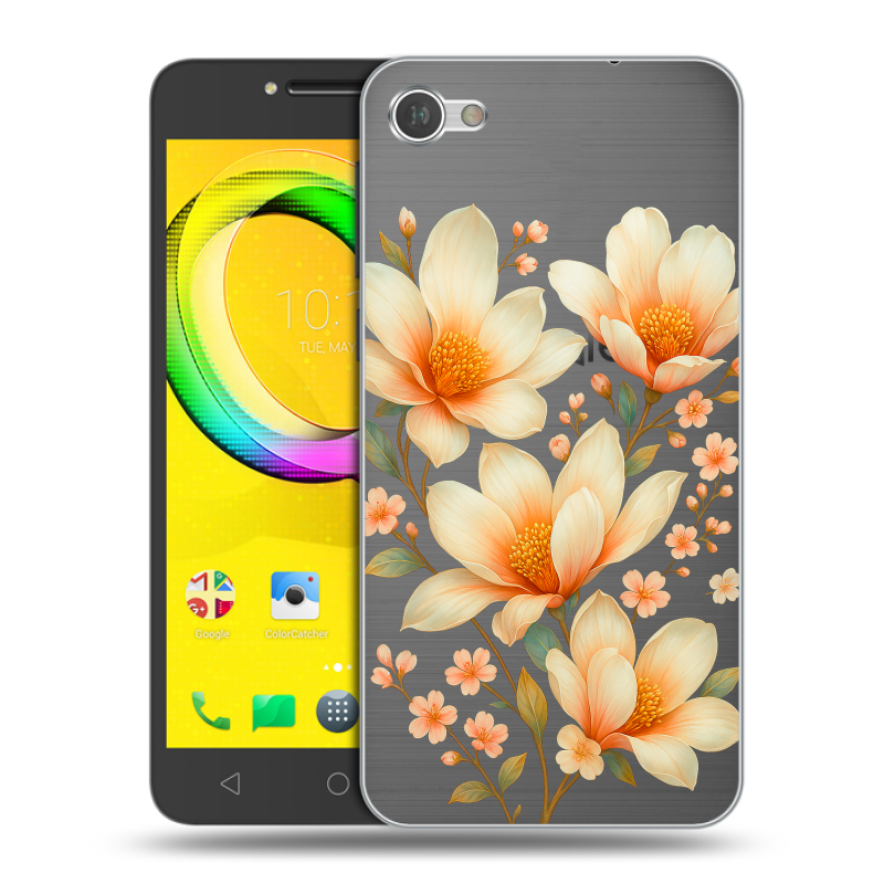 Силиконовый чехол на Alcatel A5 LED с принтом Цветы Силиконовый чехол на Alcatel A5 LED с принтом Цветы