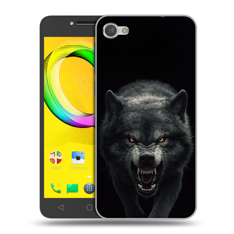 Силиконовый чехол на Alcatel A5 LED с принтом Волк Силиконовый чехол на Alcatel A5 LED с принтом Волк