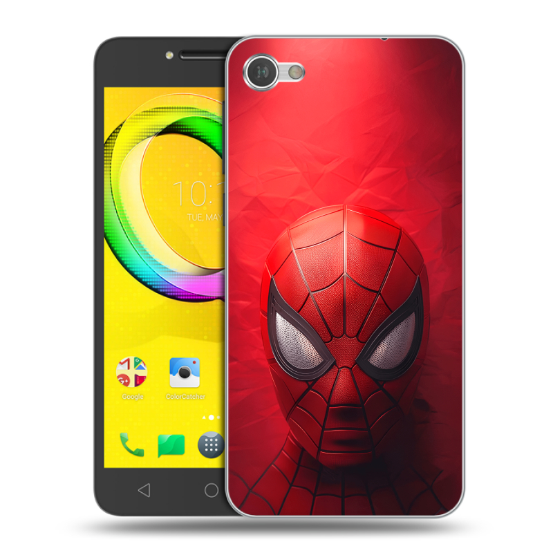 Силиконовый чехол на Alcatel A5 LED с принтом Spiderman Человек паук Силиконовый чехол на Alcatel A5 LED с принтом Spiderman Человек паук