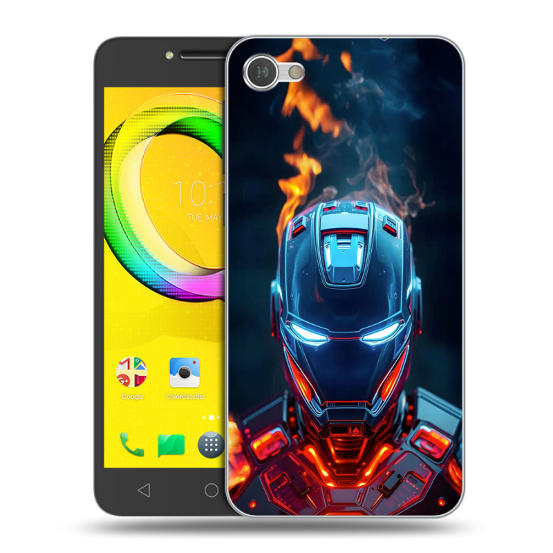 Силиконовый чехол на Alcatel A5 LED с принтом IronMan Железный человек Силиконовый чехол на Alcatel A5 LED с принтом IronMan Железный человек