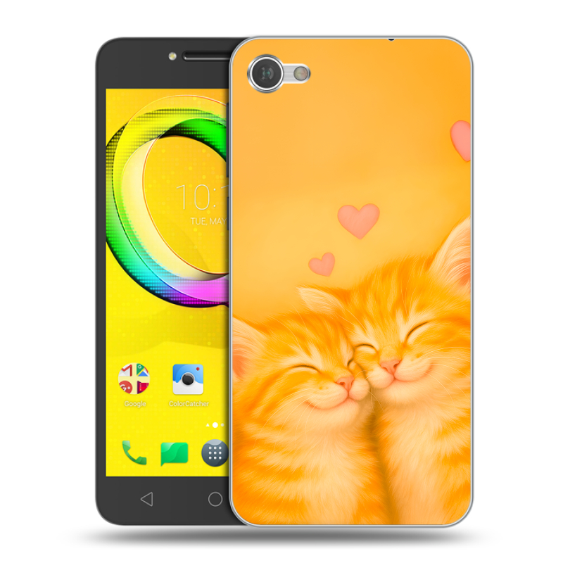 Силиконовый чехол на Alcatel A5 LED с принтом Милые котята Силиконовый чехол на Alcatel A5 LED с принтом Милые котята