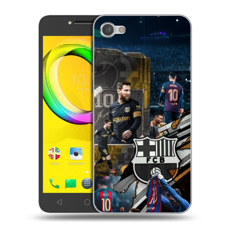 Силиконовый чехол на Alcatel A5 LED с принтом Messi Barcelona Силиконовый чехол на Alcatel A5 LED с принтом Messi Barcelona