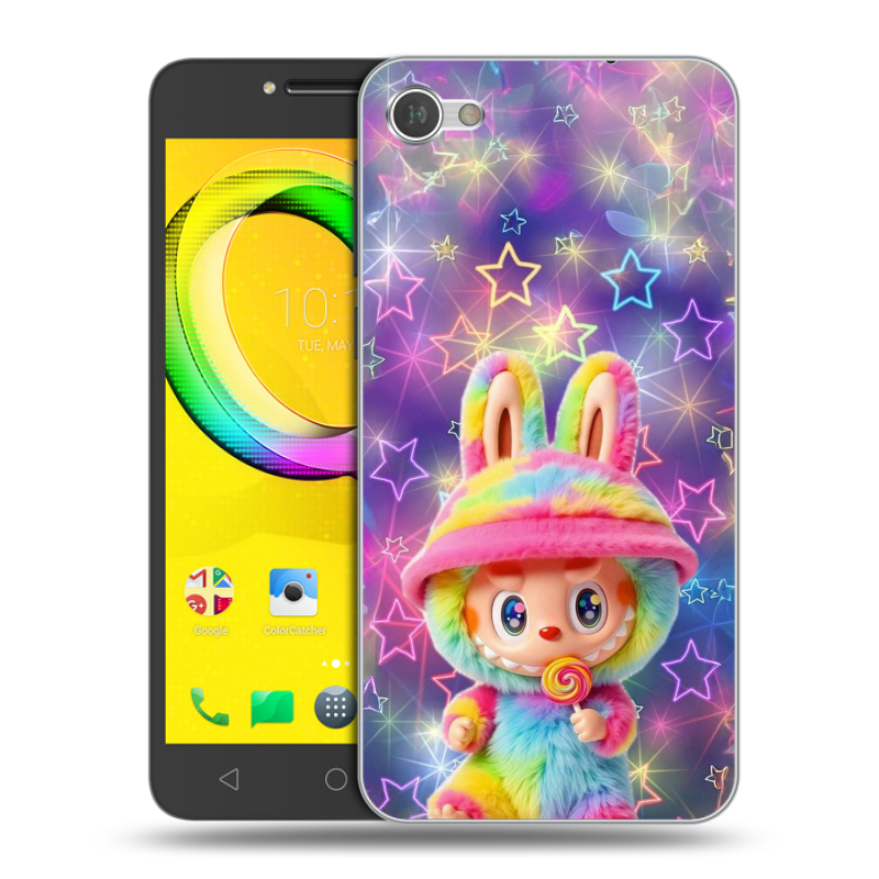 Силиконовый чехол на Alcatel A5 LED с принтом Labubu Лабубу Силиконовый чехол на Alcatel A5 LED с принтом Labubu Лабубу