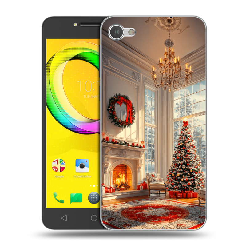 Силиконовый чехол на Alcatel A5 LED с принтом Новый год Силиконовый чехол на Alcatel A5 LED с принтом Новый год