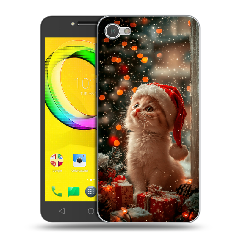 Силиконовый чехол на Alcatel A5 LED с принтом Новый год Силиконовый чехол на Alcatel A5 LED с принтом Новый год