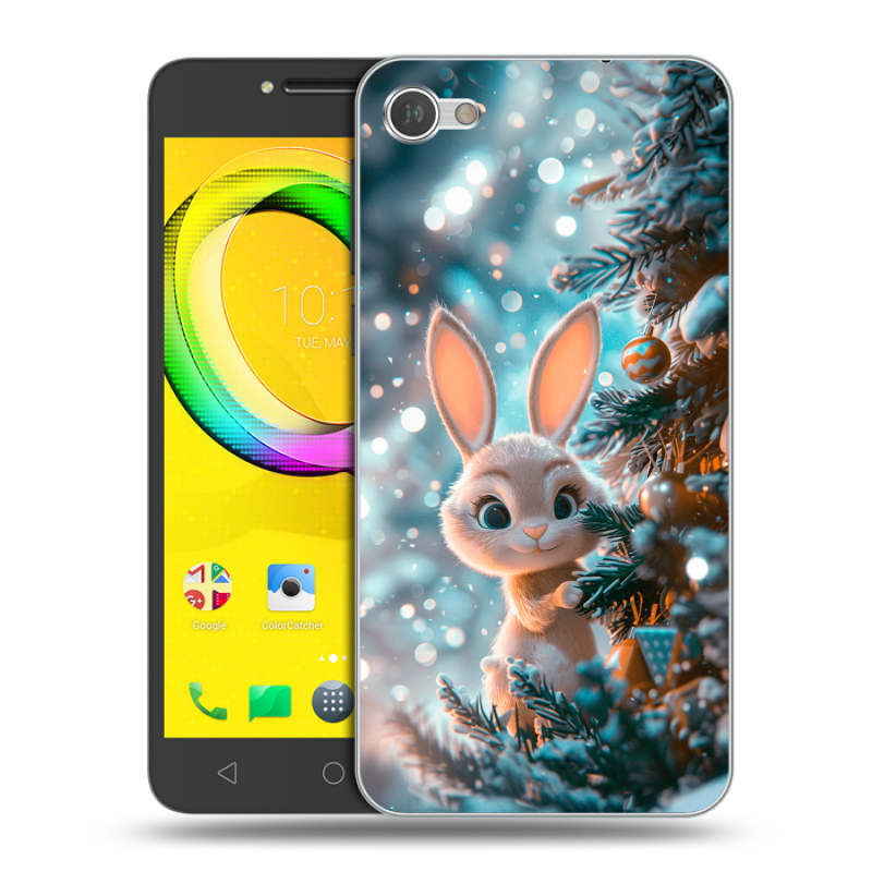 Силиконовый чехол на Alcatel A5 LED с принтом Новый год Силиконовый чехол на Alcatel A5 LED с принтом Новый год