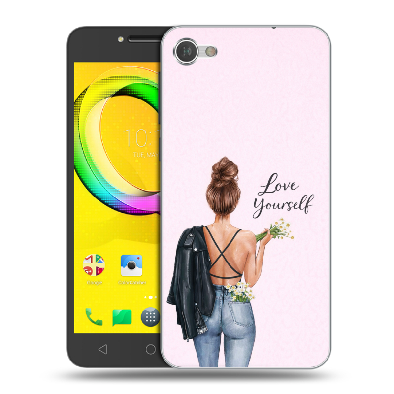 Силиконовый чехол на Alcatel A5 LED с принтом женский Силиконовый чехол на Alcatel A5 LED с принтом женский