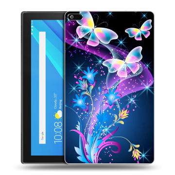 Силиконовый чехол на Lenovo Tab 4 8 с принтом Бабочки