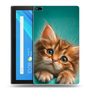 Силиконовый чехол на Lenovo Tab 4 8 с принтом котенок