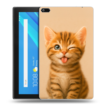 Силиконовый чехол на Lenovo Tab 4 8 с принтом котенок
