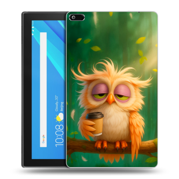 Силиконовый чехол на Lenovo Tab 4 8 с принтом сова Силиконовый чехол на Lenovo Tab 4 8 с принтом сова