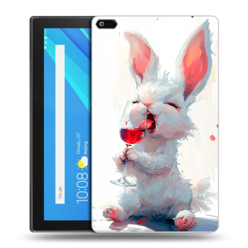 Силиконовый чехол на Lenovo Tab 4 8 с принтом кролик зайчик