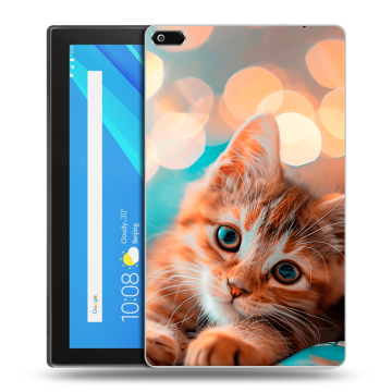 Силиконовый чехол на Lenovo Tab 4 8 с принтом котик Силиконовый чехол на Lenovo Tab 4 8 с принтом котик