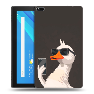 Силиконовый чехол на Lenovo Tab 4 8 с принтом утка в очках