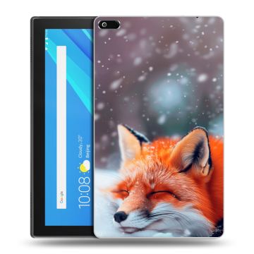Силиконовый чехол на Lenovo Tab 4 8 с принтом лиса Силиконовый чехол на Lenovo Tab 4 8 с принтом лиса