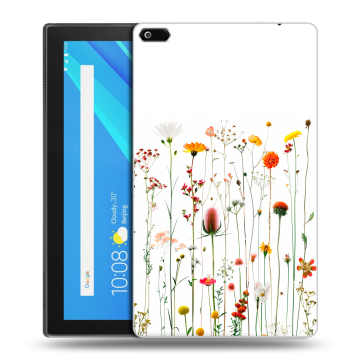 Силиконовый чехол на Lenovo Tab 4 8 с принтом цветы