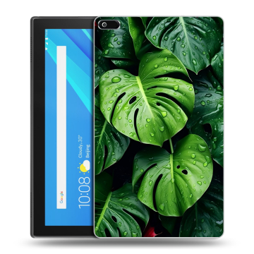 Силиконовый чехол на Lenovo Tab 4 8 с принтом Листья Силиконовый чехол на Lenovo Tab 4 8 с принтом Листья