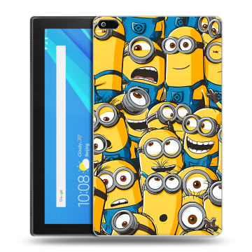 Силиконовый чехол на Lenovo Tab 4 8 с принтом Миньоны