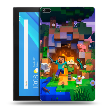 Силиконовый чехол на Lenovo Tab 4 8 с принтом Майнкрафт Minecraft